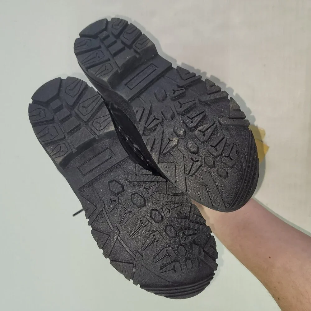 Bearpaw Boot Youth Size 1 Black Bethany Waterproof Leather Wool Blend Lining New